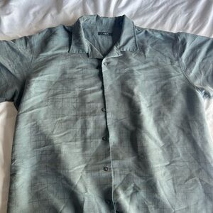 Alfani Casual Green Button Down Shirt